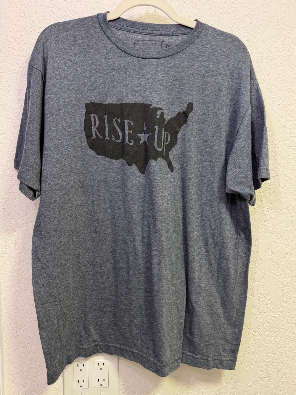 Hamilton Blue Gray 'Rise Up' Graphic Tee